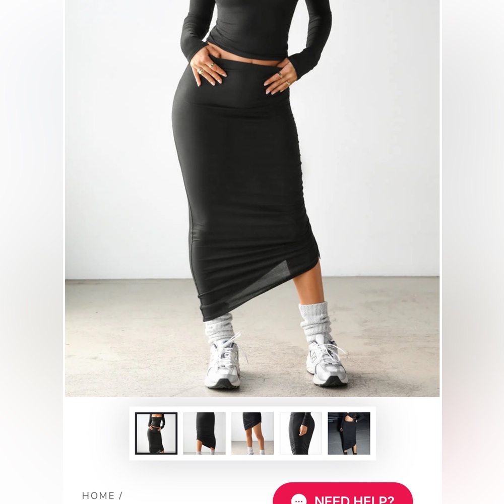 Joah brown cinch skirt
